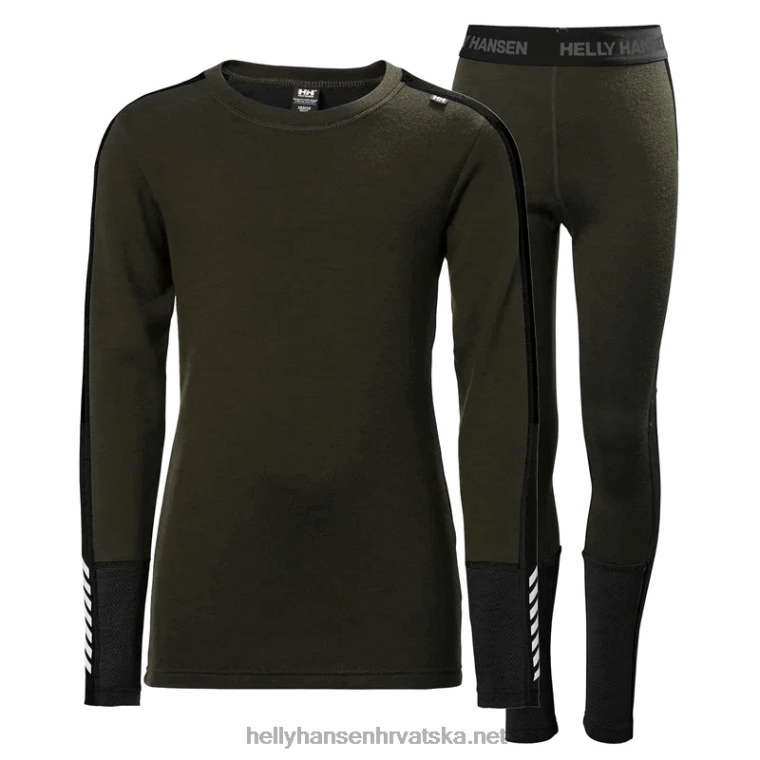 J0HV2480 juniorski lifa merino srednji sloj baznog seta djeca Helly-Hansen korisnost gre