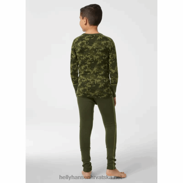 J0HV2491 juniorski grafički lifa merino osnovni sloj djeca Helly-Hansen djetelina