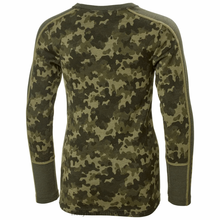 J0HV2491 juniorski grafički lifa merino osnovni sloj djeca Helly-Hansen djetelina