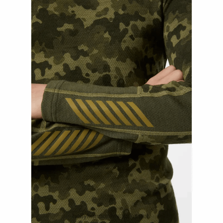 J0HV2491 juniorski grafički lifa merino osnovni sloj djeca Helly-Hansen djetelina