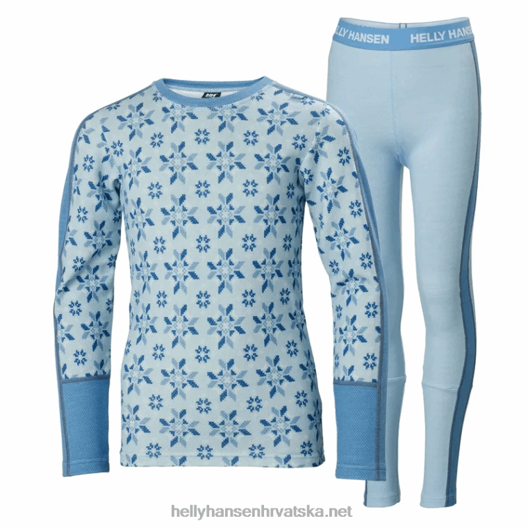 J0HV2492 juniorski grafički lifa merino osnovni sloj djeca Helly-Hansen djetelina/usluga gre