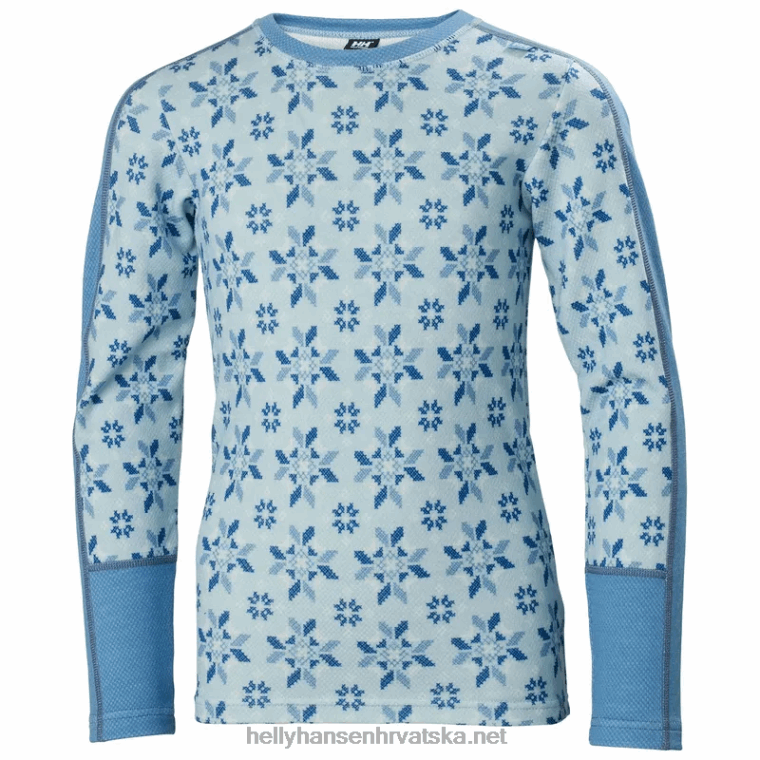 J0HV2492 juniorski grafički lifa merino osnovni sloj djeca Helly-Hansen djetelina/usluga gre