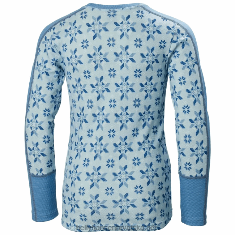J0HV2492 juniorski grafički lifa merino osnovni sloj djeca Helly-Hansen djetelina/usluga gre