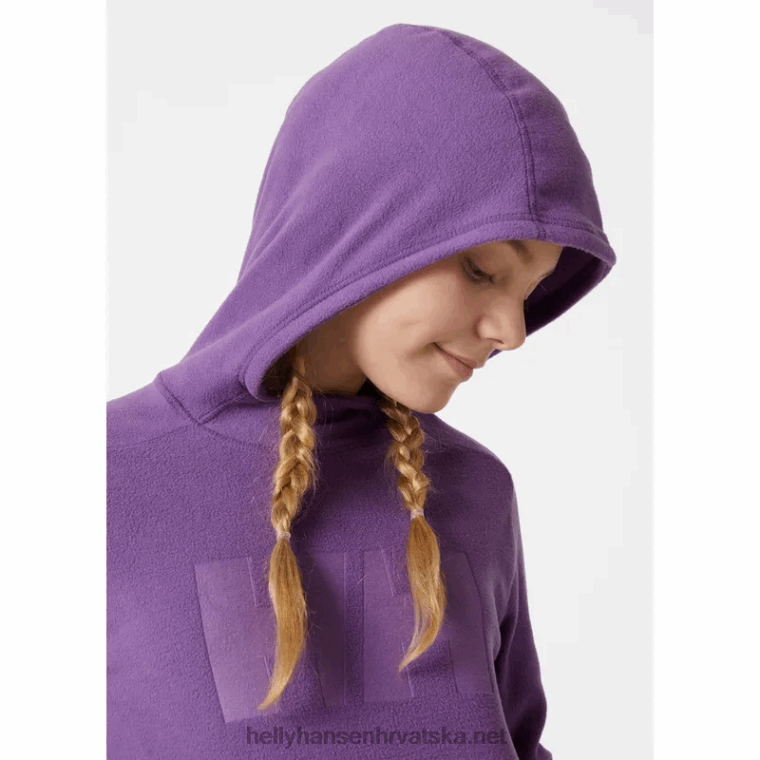 J0HV2473 juniorska majica s kapuljačom od flisa djeca Helly-Hansen crno