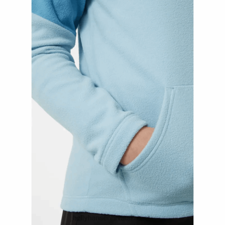 J0HV2474 juniorska majica s kapuljačom od flisa djeca Helly-Hansen smrvljena gra