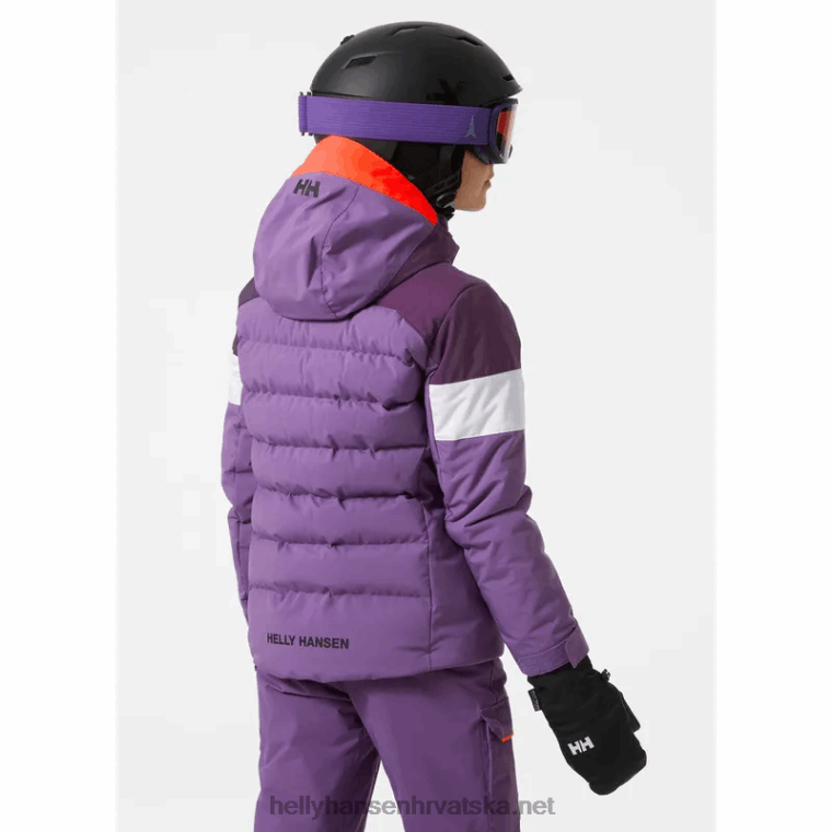 J0HV2382 juniorska dijamantna skijaška jakna djeca Helly-Hansen breskva jeka