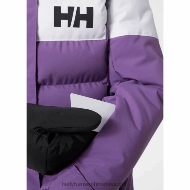 J0HV2382 juniorska dijamantna skijaška jakna djeca Helly-Hansen breskva jeka