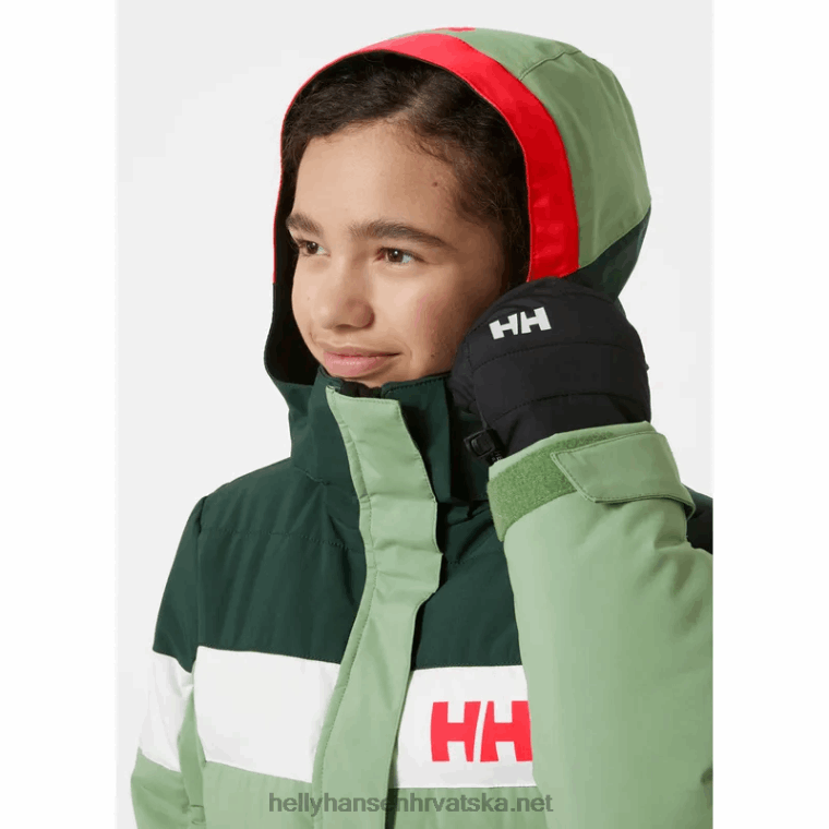 J0HV2384 juniorska dijamantna skijaška jakna djeca Helly-Hansen smrvljena gra