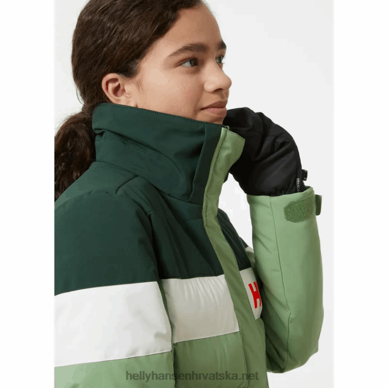 J0HV2384 juniorska dijamantna skijaška jakna djeca Helly-Hansen smrvljena gra