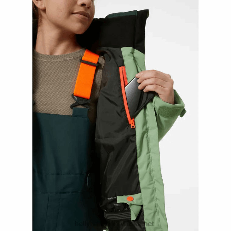 J0HV2384 juniorska dijamantna skijaška jakna djeca Helly-Hansen smrvljena gra