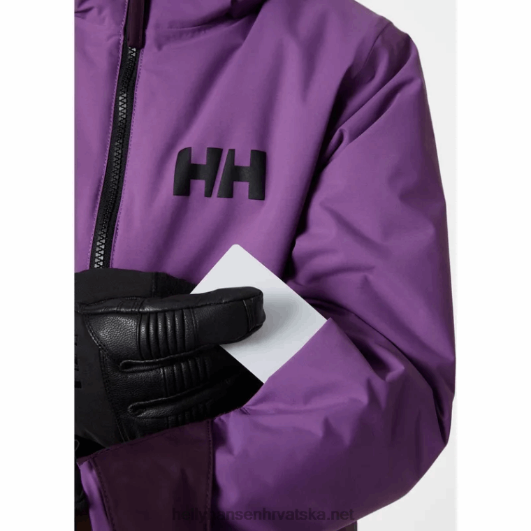 J0HV2417 juniorska traverse skijaška jakna djeca Helly-Hansen duboki fjord/crno