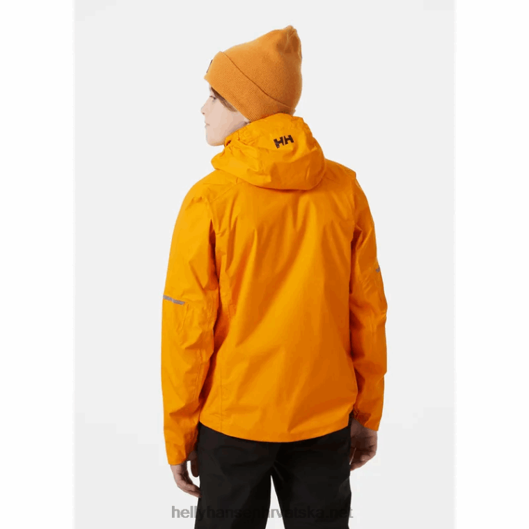 J0HV2428 juniorska loen kišna jakna djeca Helly-Hansen terakota/smreka