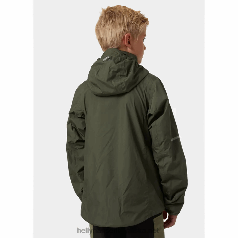 J0HV2429 juniorska loen kišna jakna djeca Helly-Hansen terakota/smreka