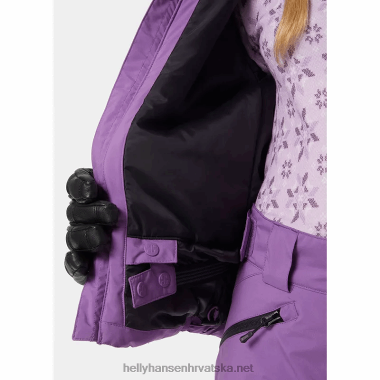 J0HV2436 juniorska skijaška jakna jewel resort djeca Helly-Hansen korisnost gre/crna