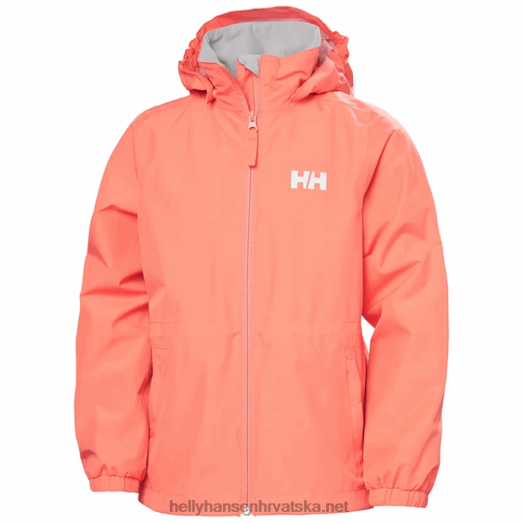 J0HV2555 juniorska kišna jakna celeste djeca Helly-Hansen skagen plava/vrijesak aop