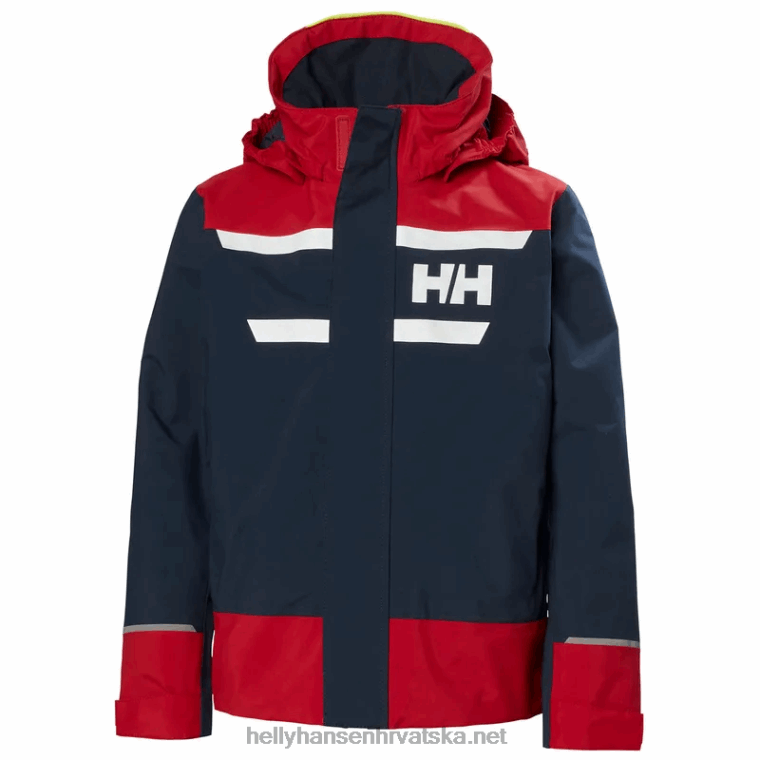 J0HV2560 juniorska jakna za jedrenje salt port 2.0 djeca Helly-Hansen bijela/ebanovina