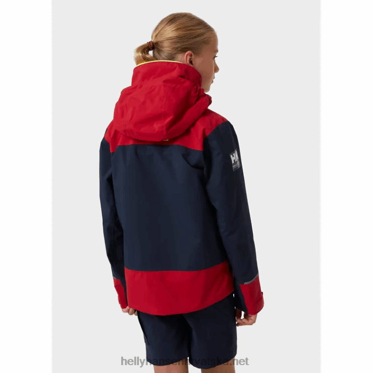 J0HV2560 juniorska jakna za jedrenje salt port 2.0 djeca Helly-Hansen bijela/ebanovina