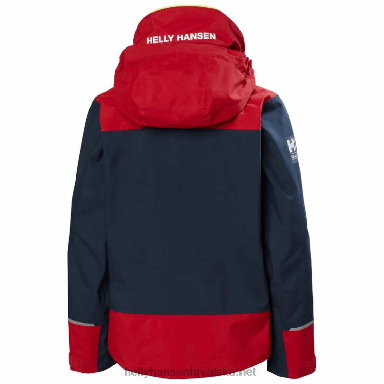 J0HV2560 juniorska jakna za jedrenje salt port 2.0 djeca Helly-Hansen bijela/ebanovina
