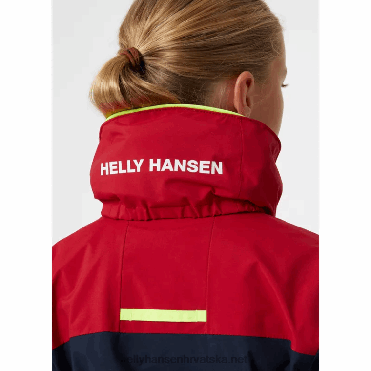 J0HV2560 juniorska jakna za jedrenje salt port 2.0 djeca Helly-Hansen bijela/ebanovina