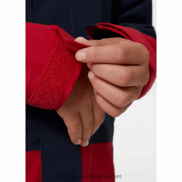 J0HV2560 juniorska jakna za jedrenje salt port 2.0 djeca Helly-Hansen bijela/ebanovina