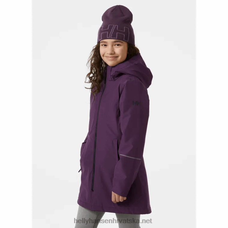 J0HV2751 juniorska lisburn izolirana kabanica djeca Helly-Hansen modra magla/crna