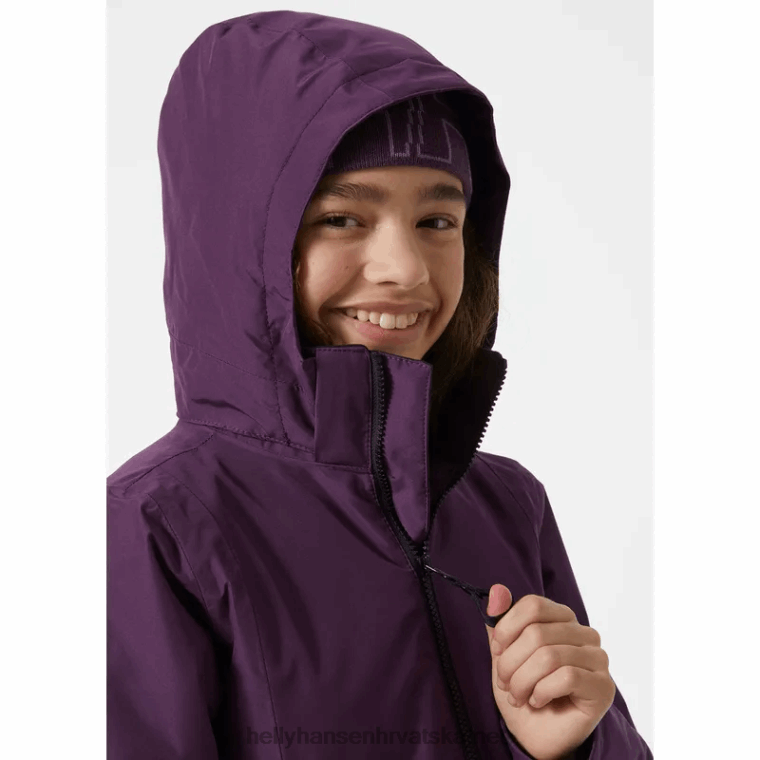 J0HV2751 juniorska lisburn izolirana kabanica djeca Helly-Hansen modra magla/crna