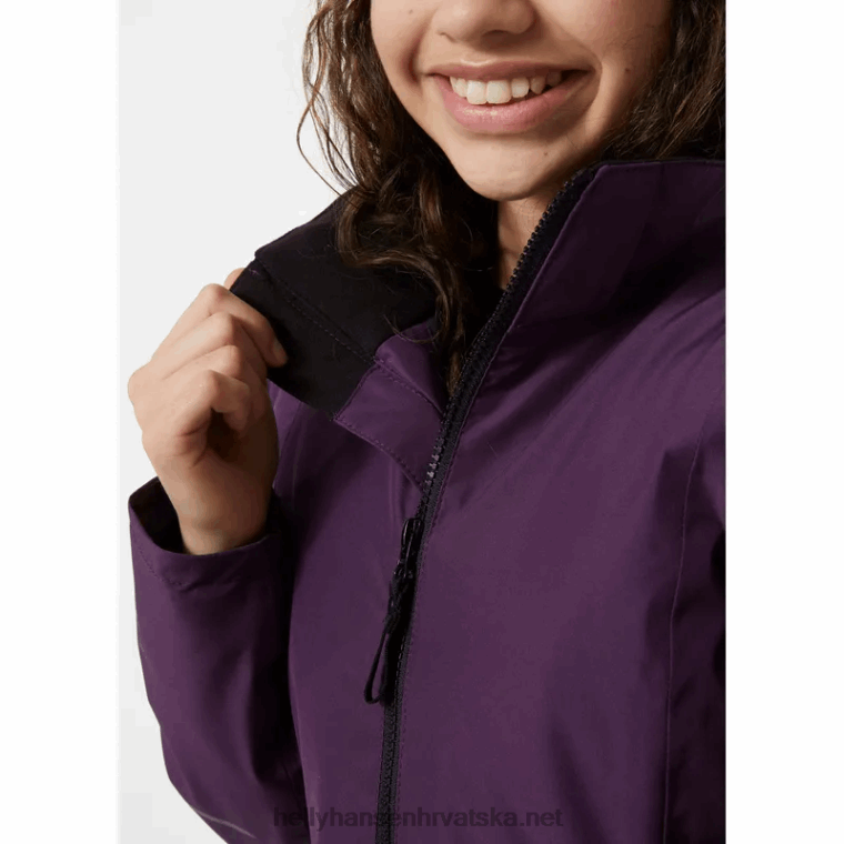 J0HV2751 juniorska lisburn izolirana kabanica djeca Helly-Hansen modra magla/crna