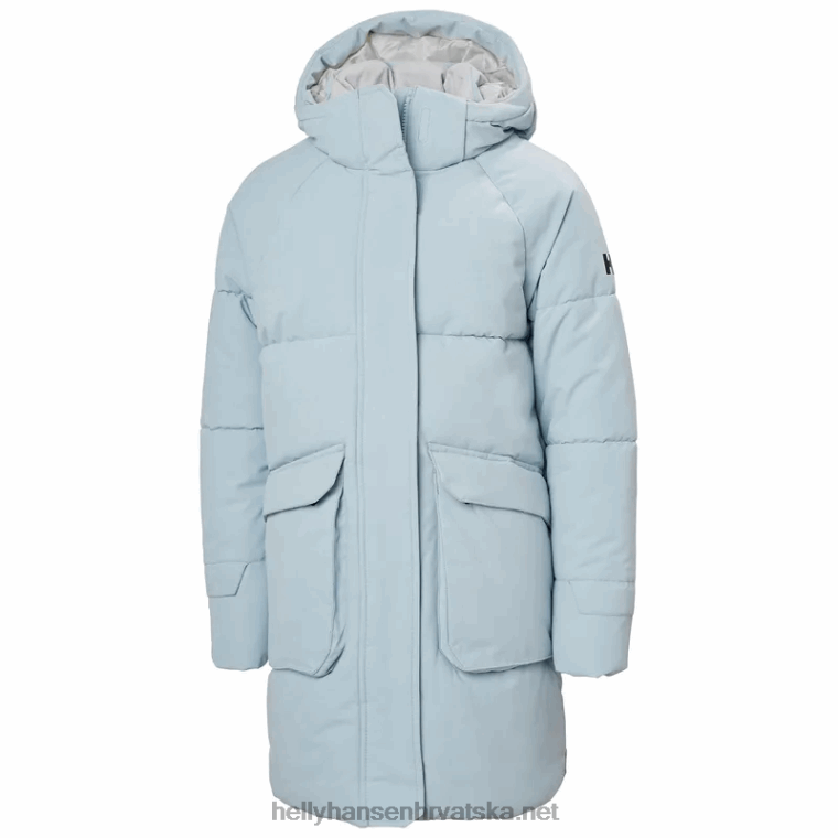 J0HV2757 sienna parka za juniore djeca Helly-Hansen modra magla/mornarica