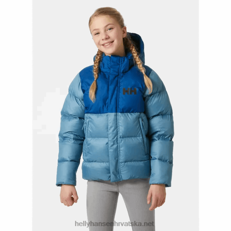 J0HV2761 juniors' vision pufnasta jakna djeca Helly-Hansen malahit/cloudberry