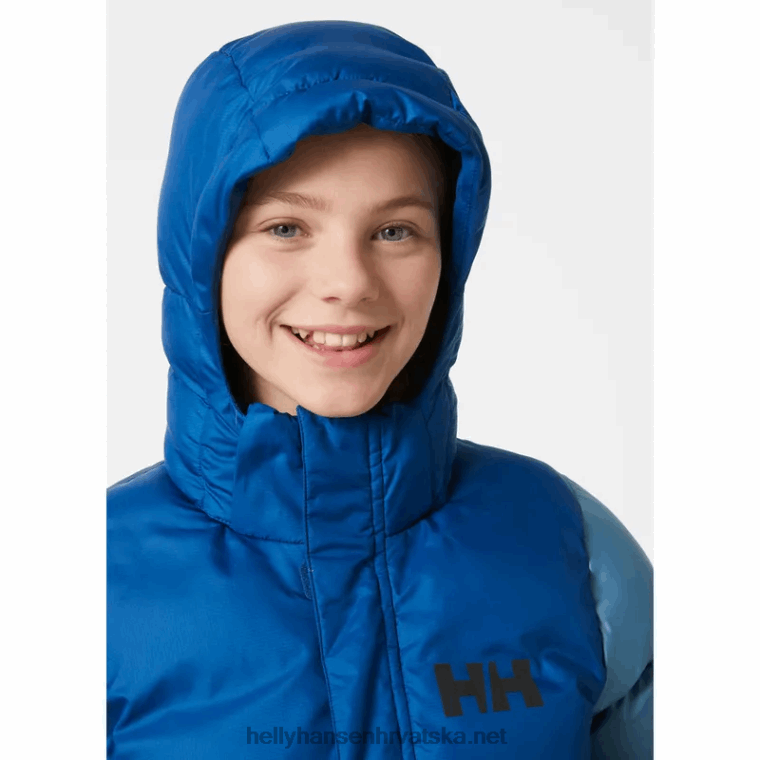 J0HV2761 juniors' vision pufnasta jakna djeca Helly-Hansen malahit/cloudberry