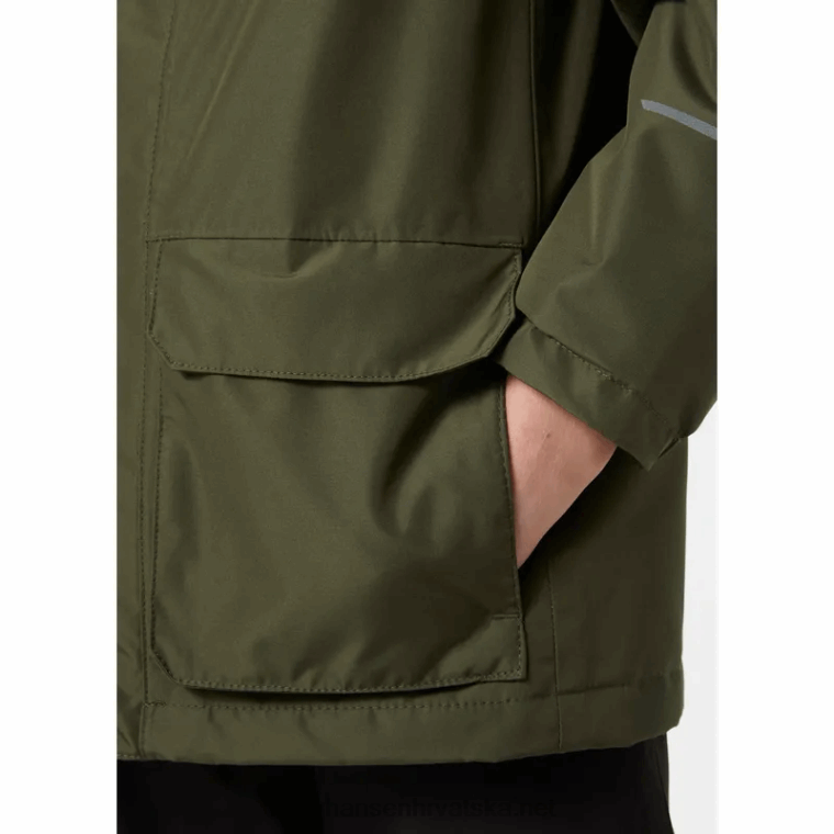 J0HV2770 vika izolirana kišna jakna za juniore djeca Helly-Hansen crna/mornarska