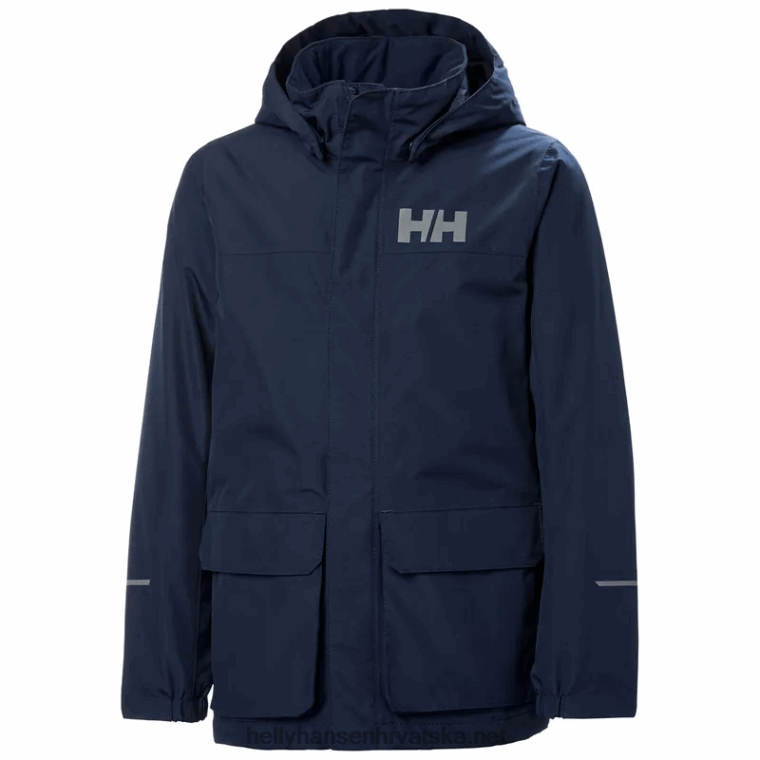 J0HV2771 vika izolirana kišna jakna za juniore djeca Helly-Hansen korisnost gre