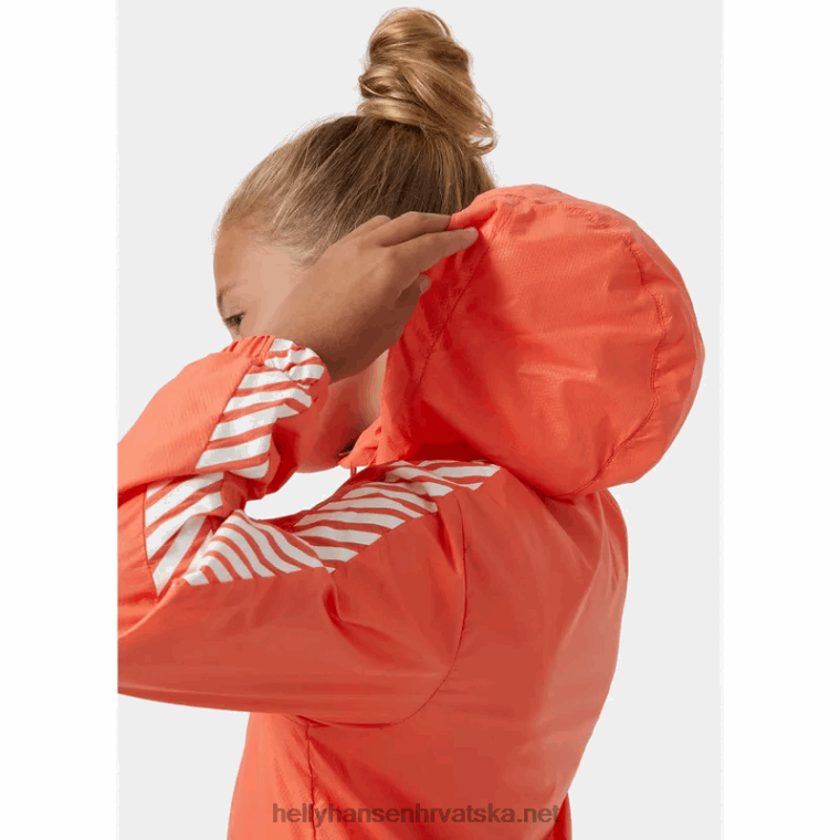 J0HV2810 juniorska prugasta vjetrovka djeca Helly-Hansen slatka limeta