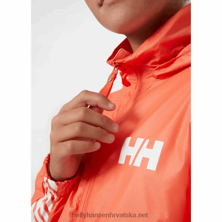 J0HV2810 juniorska prugasta vjetrovka djeca Helly-Hansen slatka limeta