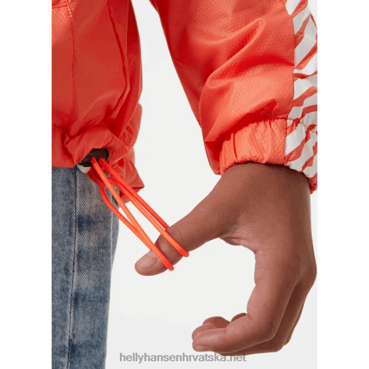 J0HV2810 juniorska prugasta vjetrovka djeca Helly-Hansen slatka limeta