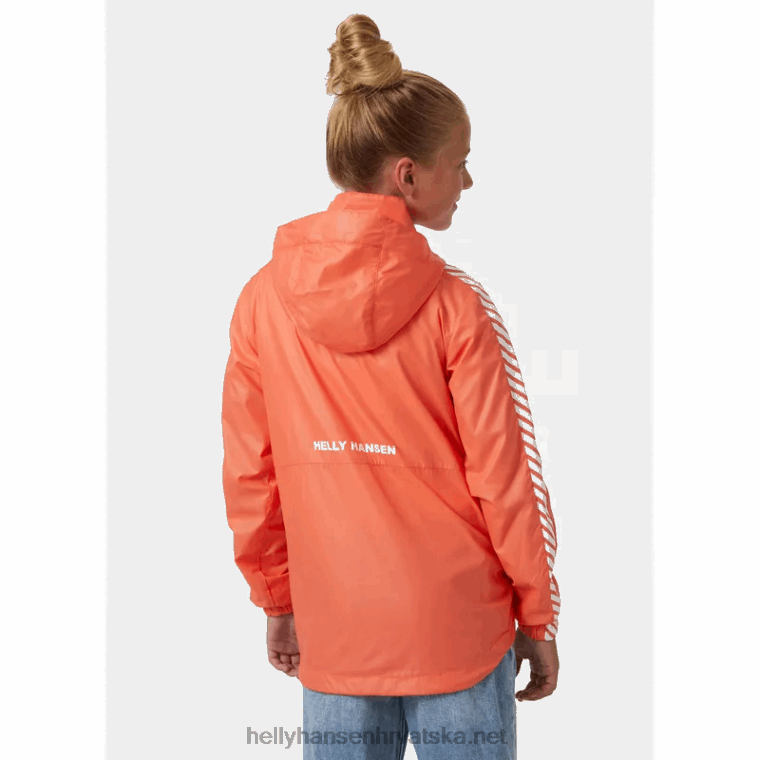 J0HV2810 juniorska prugasta vjetrovka djeca Helly-Hansen slatka limeta