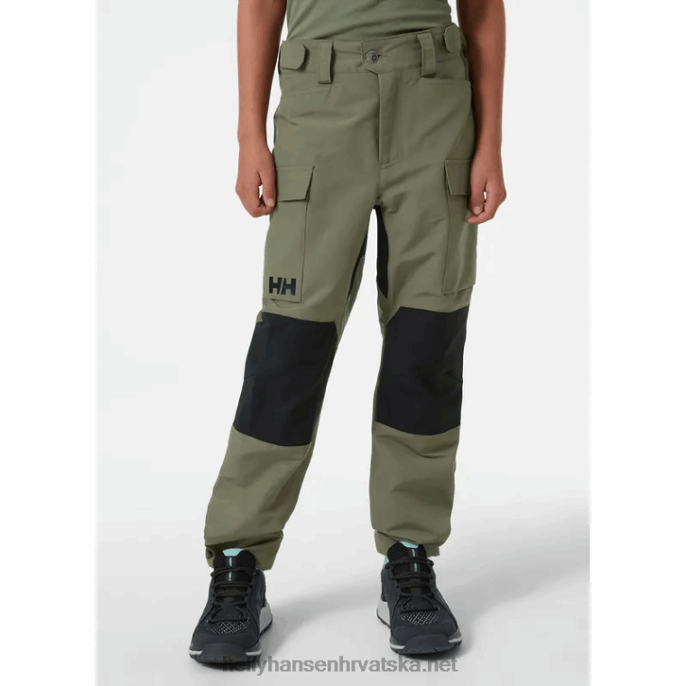J0HV2467 juniorske planinarske hlače marke djeca Helly-Hansen kanjon/azurit