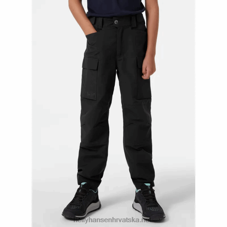 J0HV2468 juniorske planinarske hlače marke djeca Helly-Hansen azurit/lav zelena