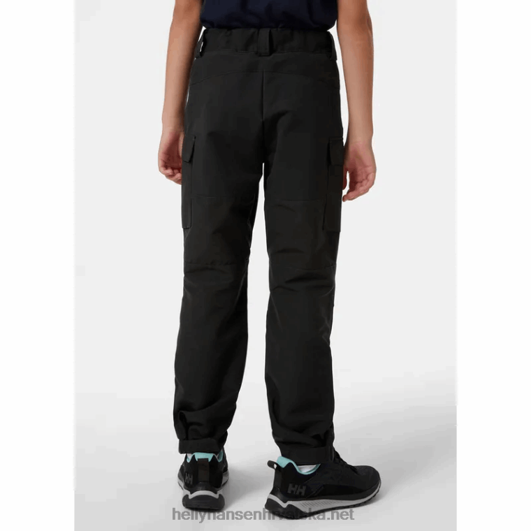 J0HV2468 juniorske planinarske hlače marke djeca Helly-Hansen azurit/lav zelena