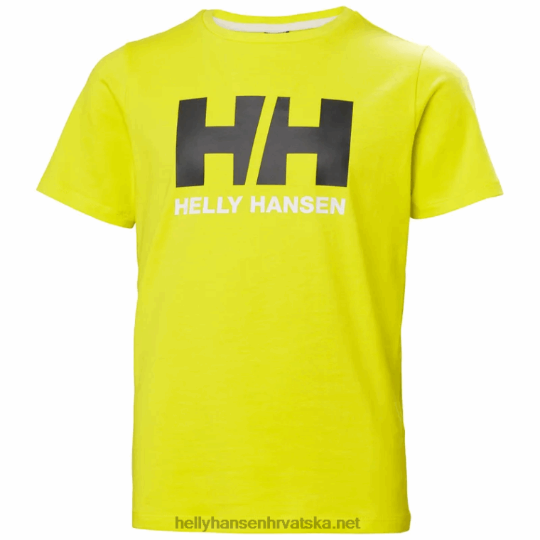 J0HV2506 juniorska majica s logotipom hh djeca Helly-Hansen svijetlo plava/ružičasti kvarc/oštra zelena