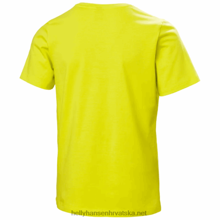 J0HV2506 juniorska majica s logotipom hh djeca Helly-Hansen svijetlo plava/ružičasti kvarc/oštra zelena