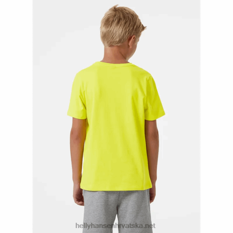 J0HV2506 juniorska majica s logotipom hh djeca Helly-Hansen svijetlo plava/ružičasti kvarc/oštra zelena