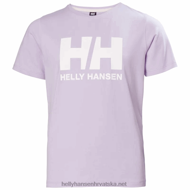 J0HV2507 juniorska majica s logotipom hh djeca Helly-Hansen ružičasti kvarc/oštra zelena/slatka limeta