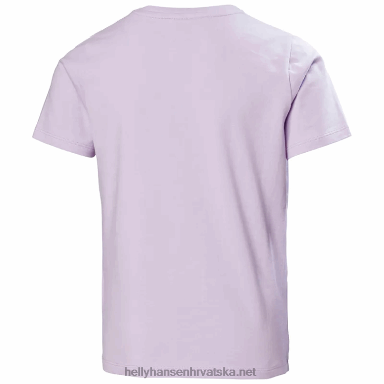 J0HV2507 juniorska majica s logotipom hh djeca Helly-Hansen ružičasti kvarc/oštra zelena/slatka limeta