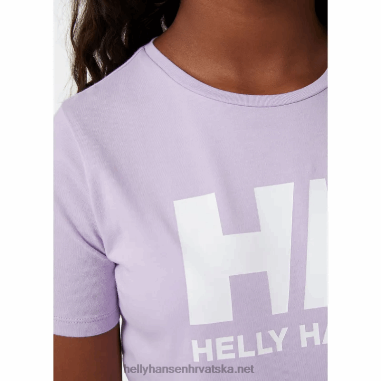 J0HV2507 juniorska majica s logotipom hh djeca Helly-Hansen ružičasti kvarc/oštra zelena/slatka limeta