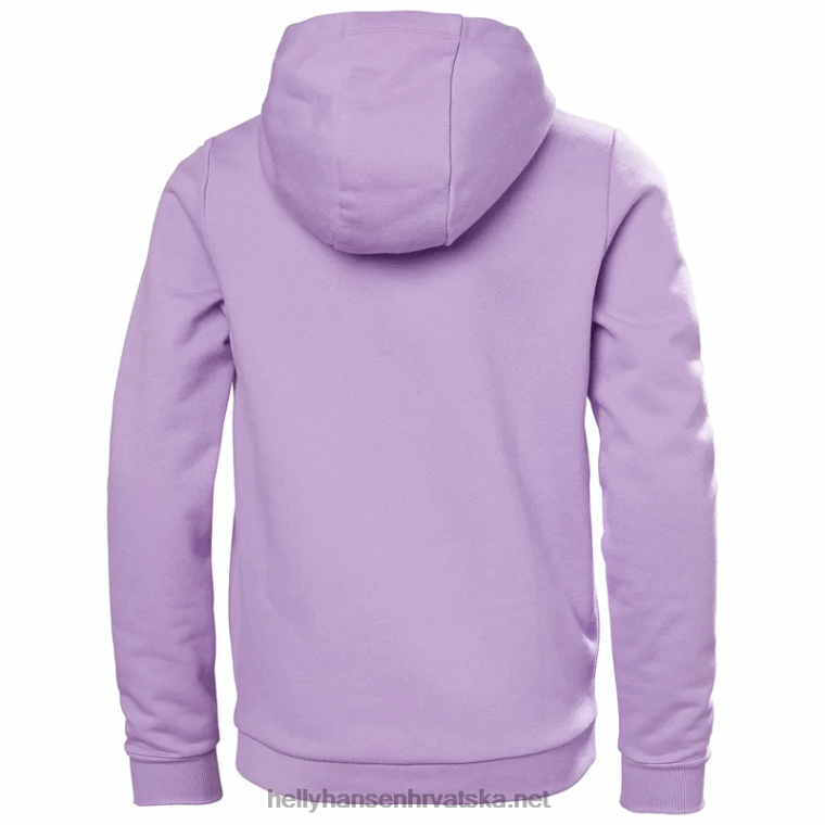 J0HV2496 majica s kapuljačom s hh logom za juniore 2.0 djeca Helly-Hansen ametist