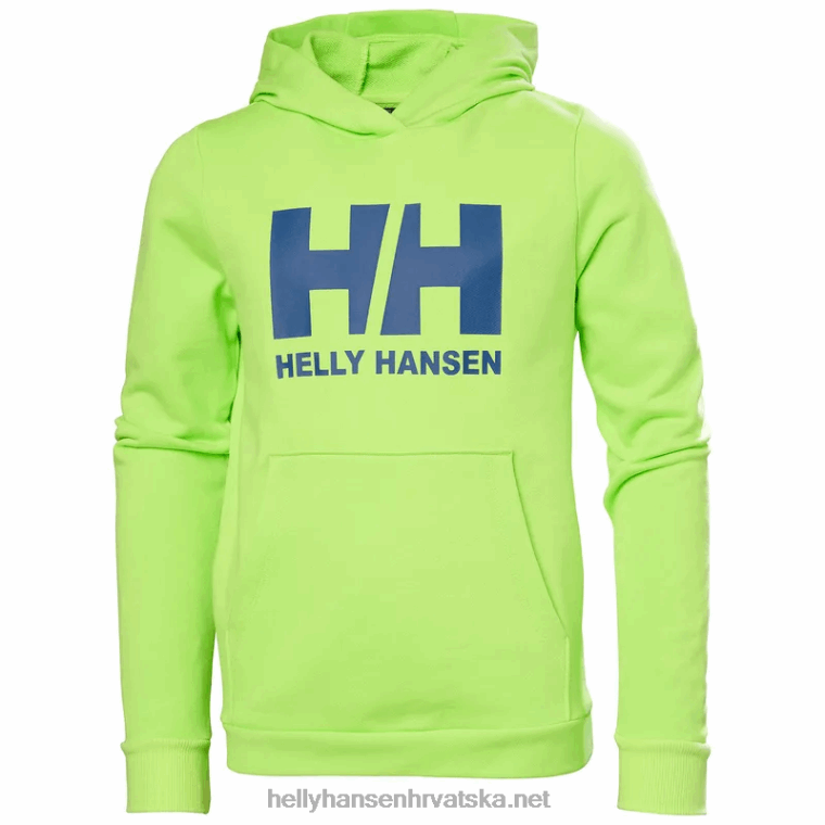 J0HV2498 majica s kapuljačom s hh logom za juniore 2.0 djeca Helly-Hansen vrijesak/breskva jeka