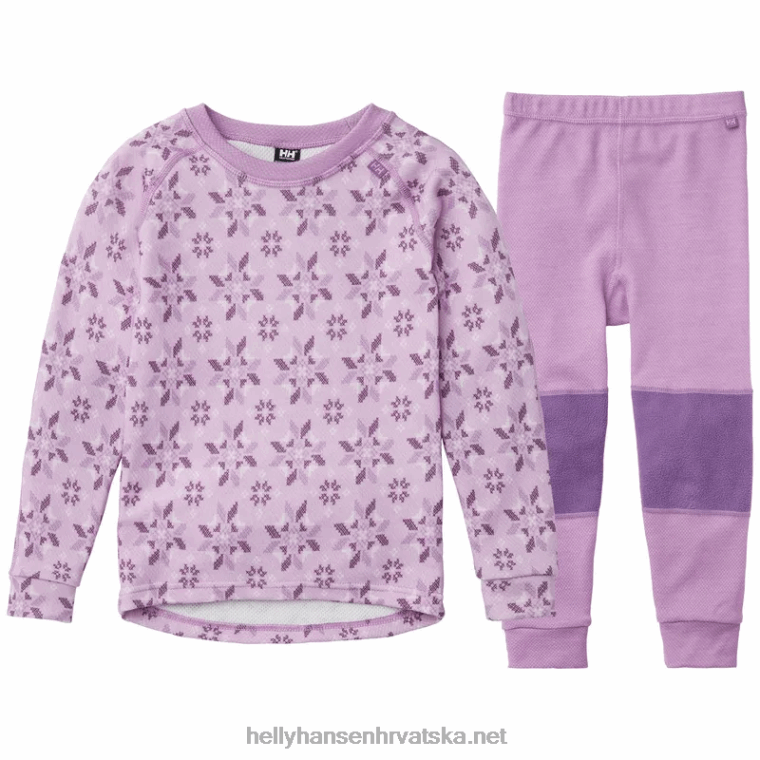 J0HV2361 dječji hh grafički lifa merino osnovni sloj djeca Helly-Hansen djetelina