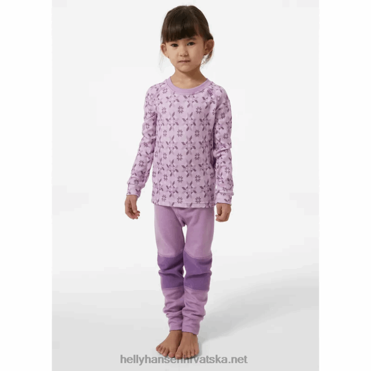 J0HV2361 dječji hh grafički lifa merino osnovni sloj djeca Helly-Hansen djetelina