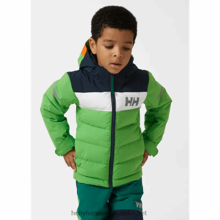 J0HV2289 dječja okomito izolirana skijaška jakna djeca Helly-Hansen ebanovina